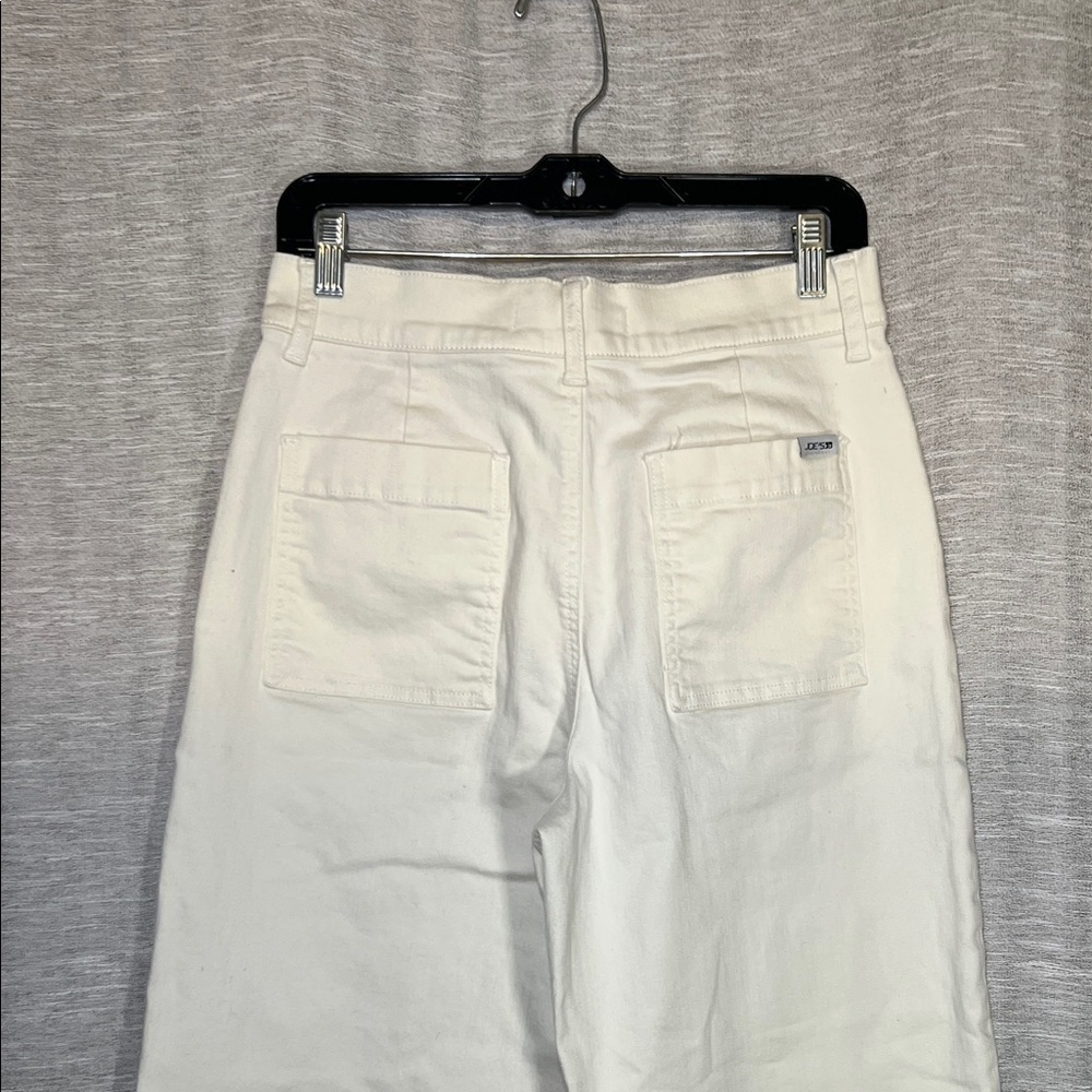 Joe’s Jeans Cream Wide Leg Barrel Style Cropped Ankle Pants Size 30 - Picture 12 of 16